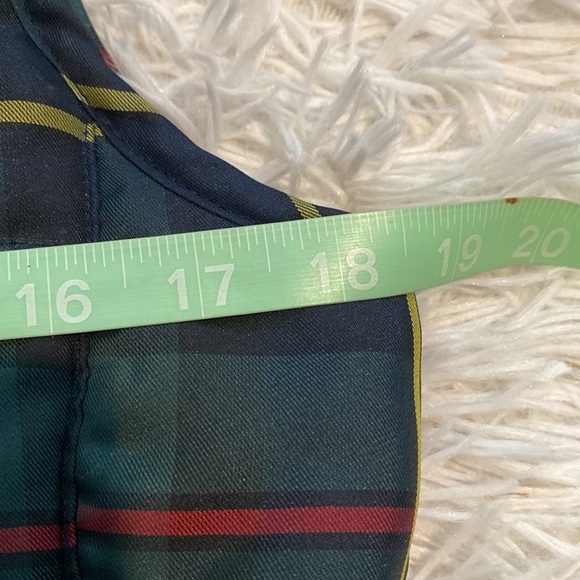 Ralph Lauren vintage Y2K leather piping Blue and Green Quilted Vest - Picture 12 of 13